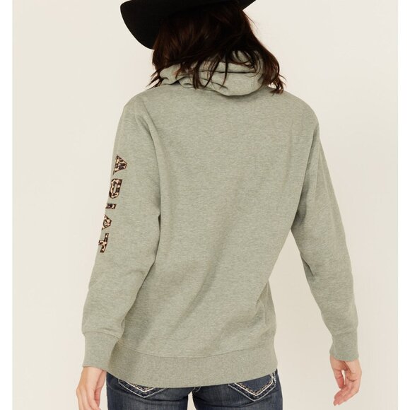 Ariat Women's Boot Barn Exclusive Leopard Print Logo Hoodie - Picture 4 of 13